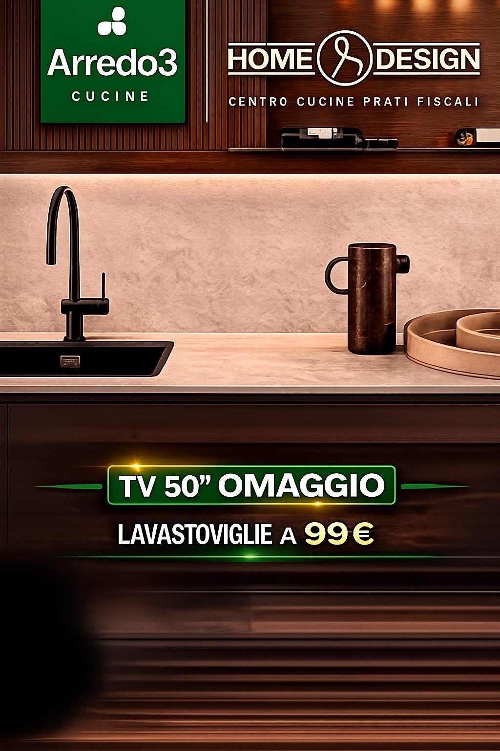 Promo Arredo 3 Home & Design: TV 50 pollici Samsung in omaggio e lavastoviglie a 99 euro